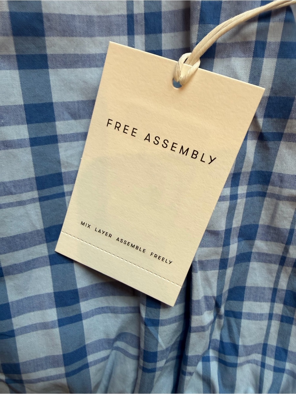 Free Assembly Plaid Embroidered Peasant Blouse – XL – NWT - Picture 5 of 8